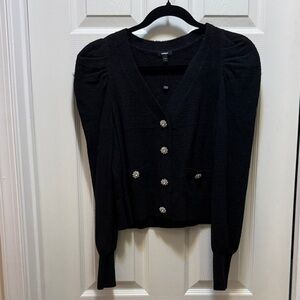 Express Black Sweater with Crystal Design